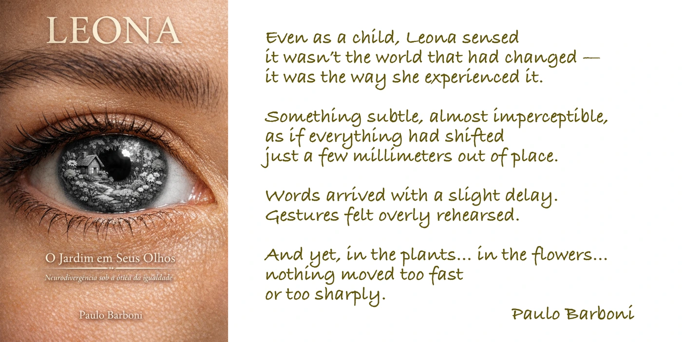 LEONA, The Garden in Her Eyes — Leona, O Jardim em Seus Olhos — Banner